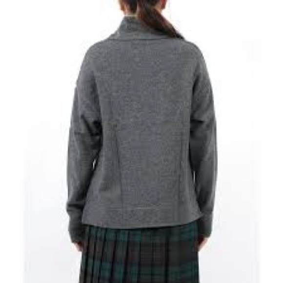James Perse | Gray Virgin Wool Mockneck Oversized Sweater Small/1 Winter Cozy - Picture 2 of 11